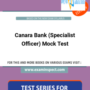 Canara Bank (Specialist Officer) Mock Test