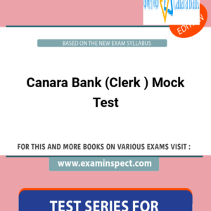Canara Bank (Clerk ) Mock Test