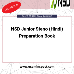 NSD Junior Steno (Hindi) Preparation Book