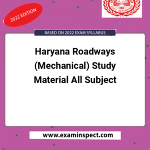 Haryana Roadways (Mechanical) Study Material All Subject