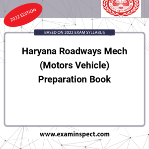 Haryana Roadways Mech (Motors Vehicle) Preparation Book