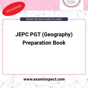 JEPC PGT (Geography) Preparation Book
