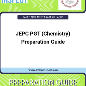 JEPC PGT (Chemistry) Preparation Guide