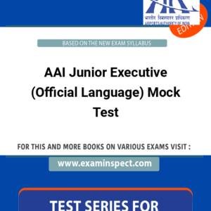 AAI Junior Executive (Official Language) Mock Test