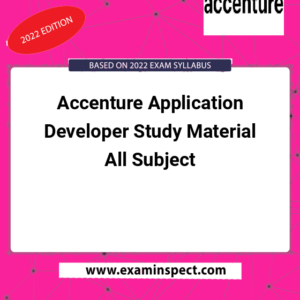 Accenture Application Developer Study Material All Subject