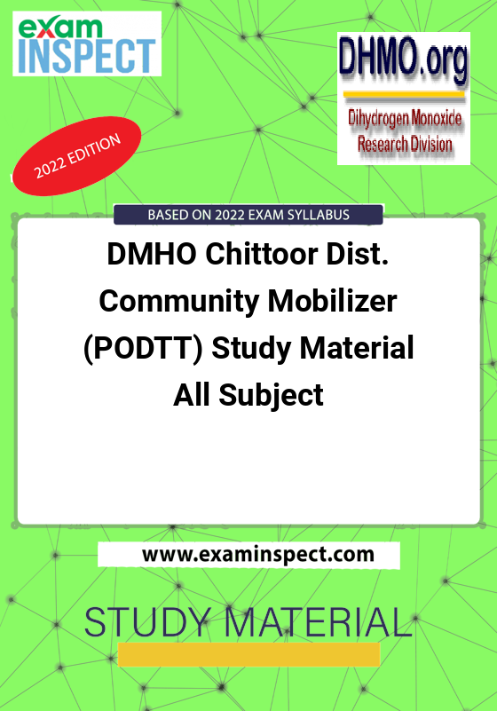 DMHO Chittoor Dist. Community Mobilizer (PODTT) Study Material All Subject