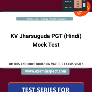 KV Jharsuguda PGT (Hindi) Mock Test
