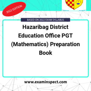 Hazaribag District Education Office PGT (Mathematics) Preparation Book