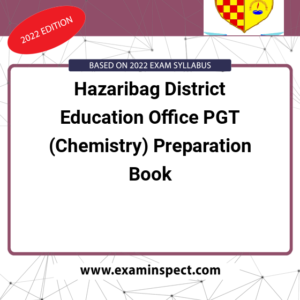 Hazaribag District Education Office PGT (Chemistry) Preparation Book