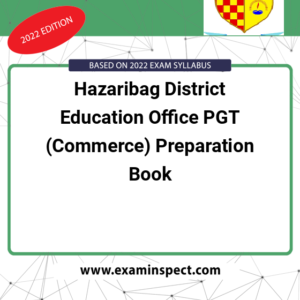 Hazaribag District Education Office PGT (Commerce) Preparation Book