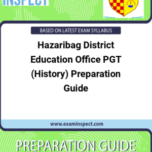 Hazaribag District Education Office PGT (History) Preparation Guide