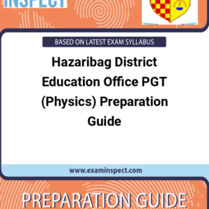 Hazaribag District Education Office PGT (Physics) Preparation Guide