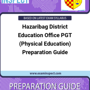 Hazaribag District Education Office PGT (Physical Education) Preparation Guide