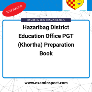 Hazaribag District Education Office PGT (Khortha) Preparation Book