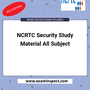 NCRTC Security Study Material All Subject